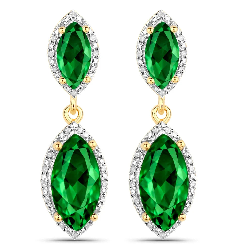 Marquise Cut Diamond Accent Drop Earrings
