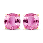 Cushion Cut Amethyst Stud Earrings