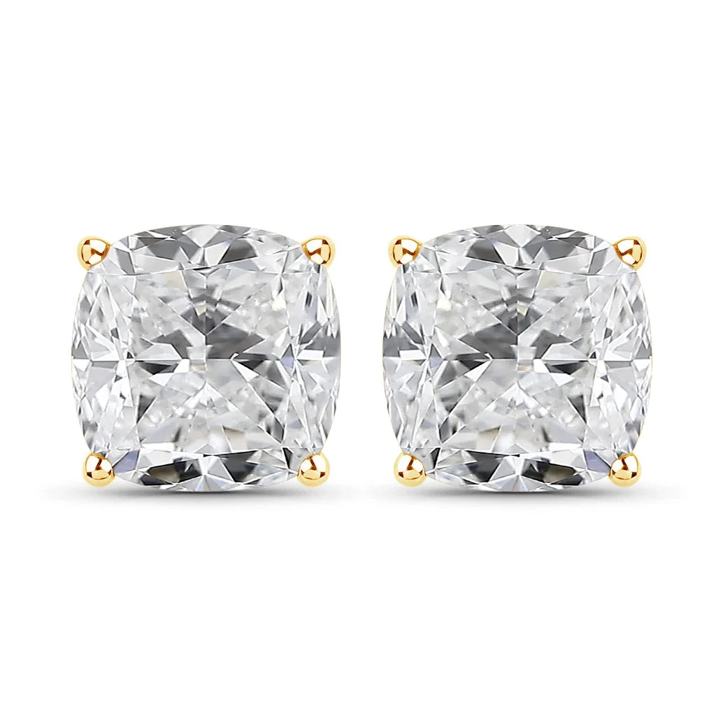 Cushion Cut Amethyst Stud Earrings