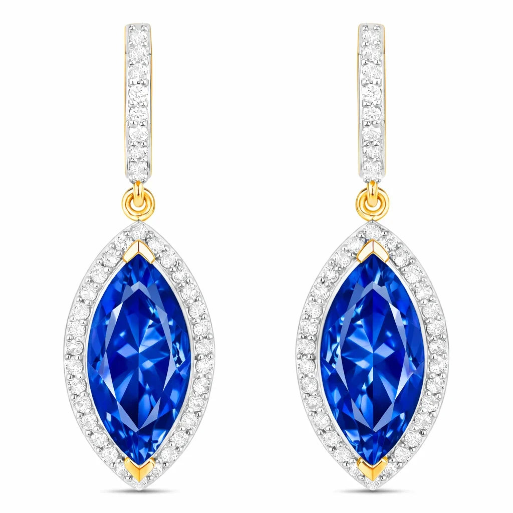 Marquise Cut Diamond Accent Drop Earrings