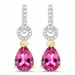 Pear Cut Diamond Accent Drop Earrings