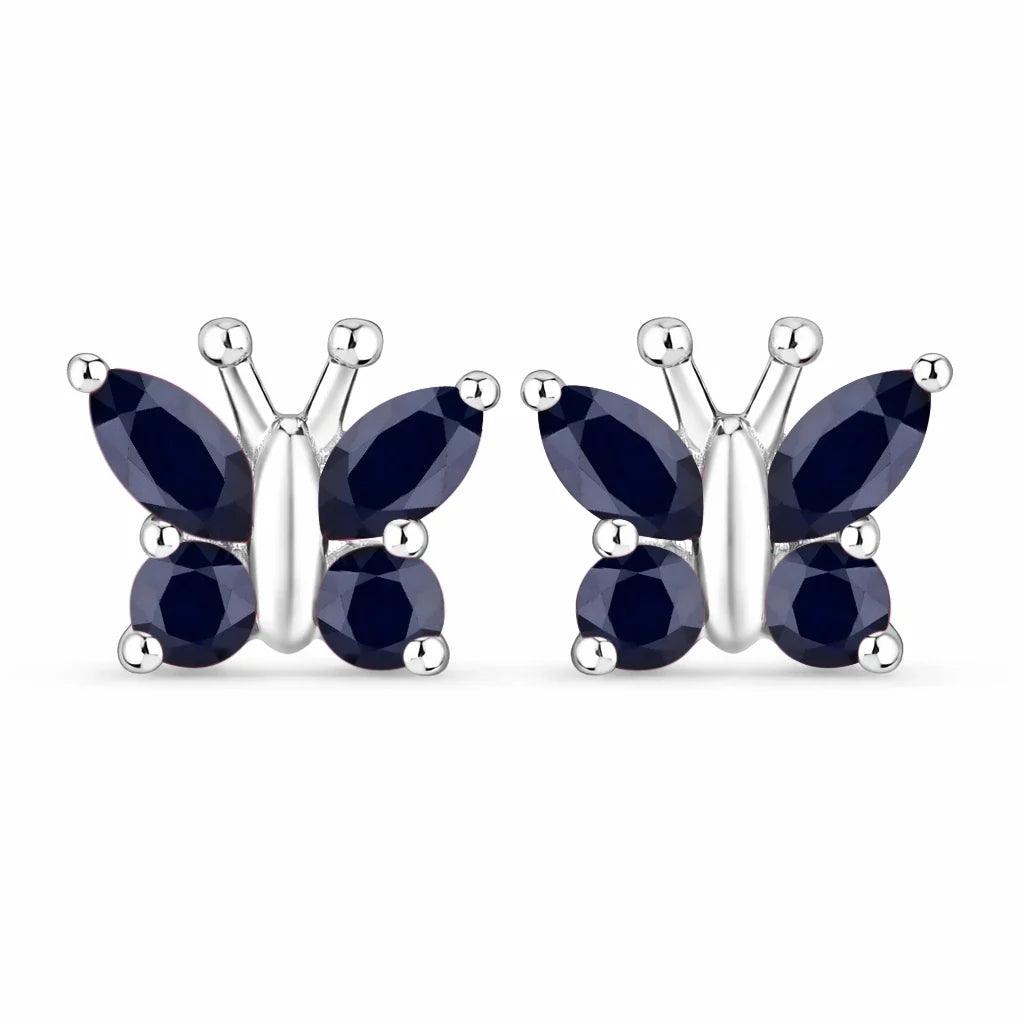 Marquise Round Cut Butterfly Stud Earrings