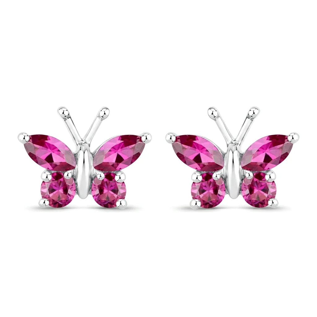 Marquise Round Cut Butterfly Stud Earrings