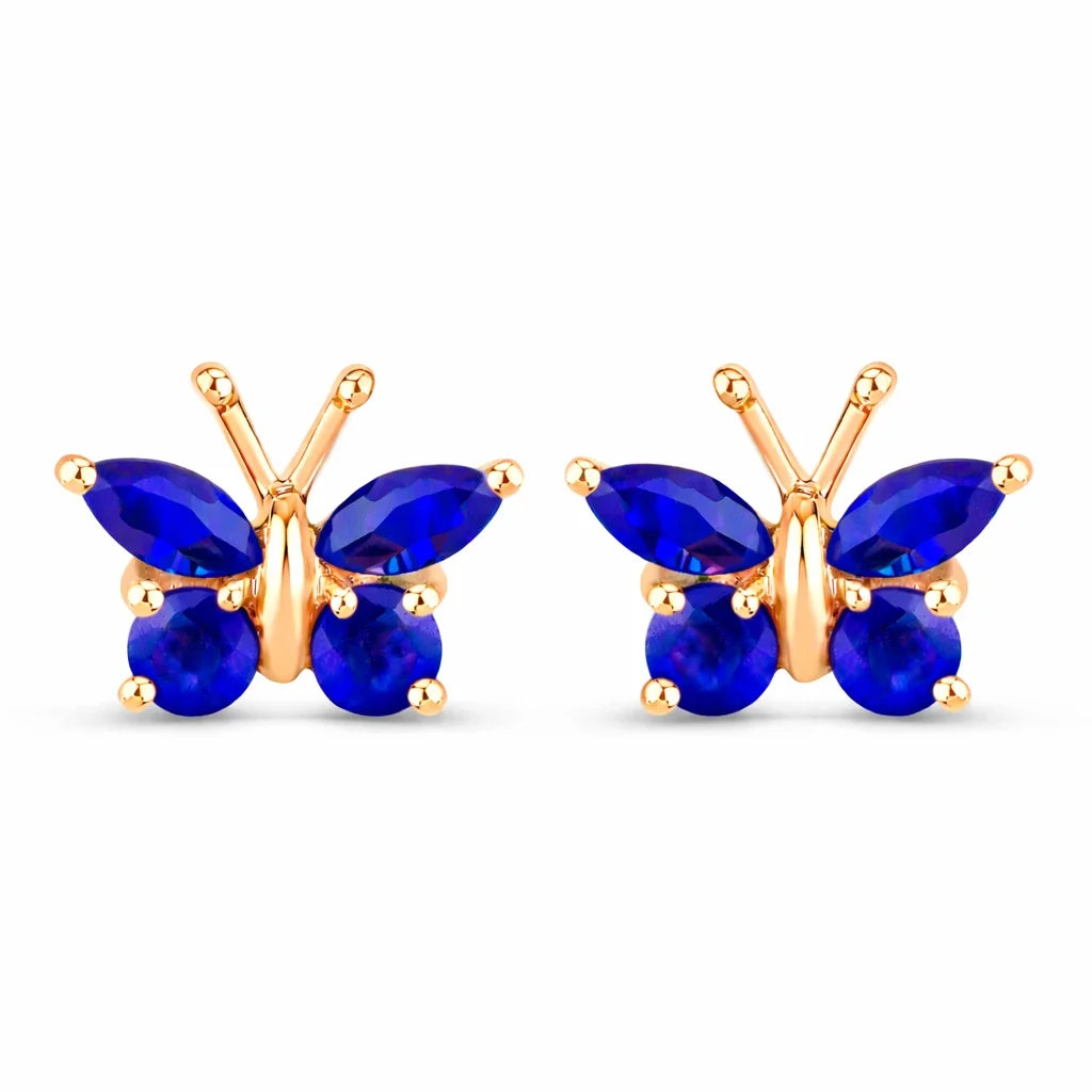 Marquise Round Cut Butterfly Stud Earrings