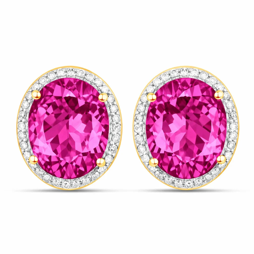 Opulent Oval Diamond Halo Stud Earrings