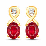 Oval Cut Diamond Accent Petite Drop Earrings