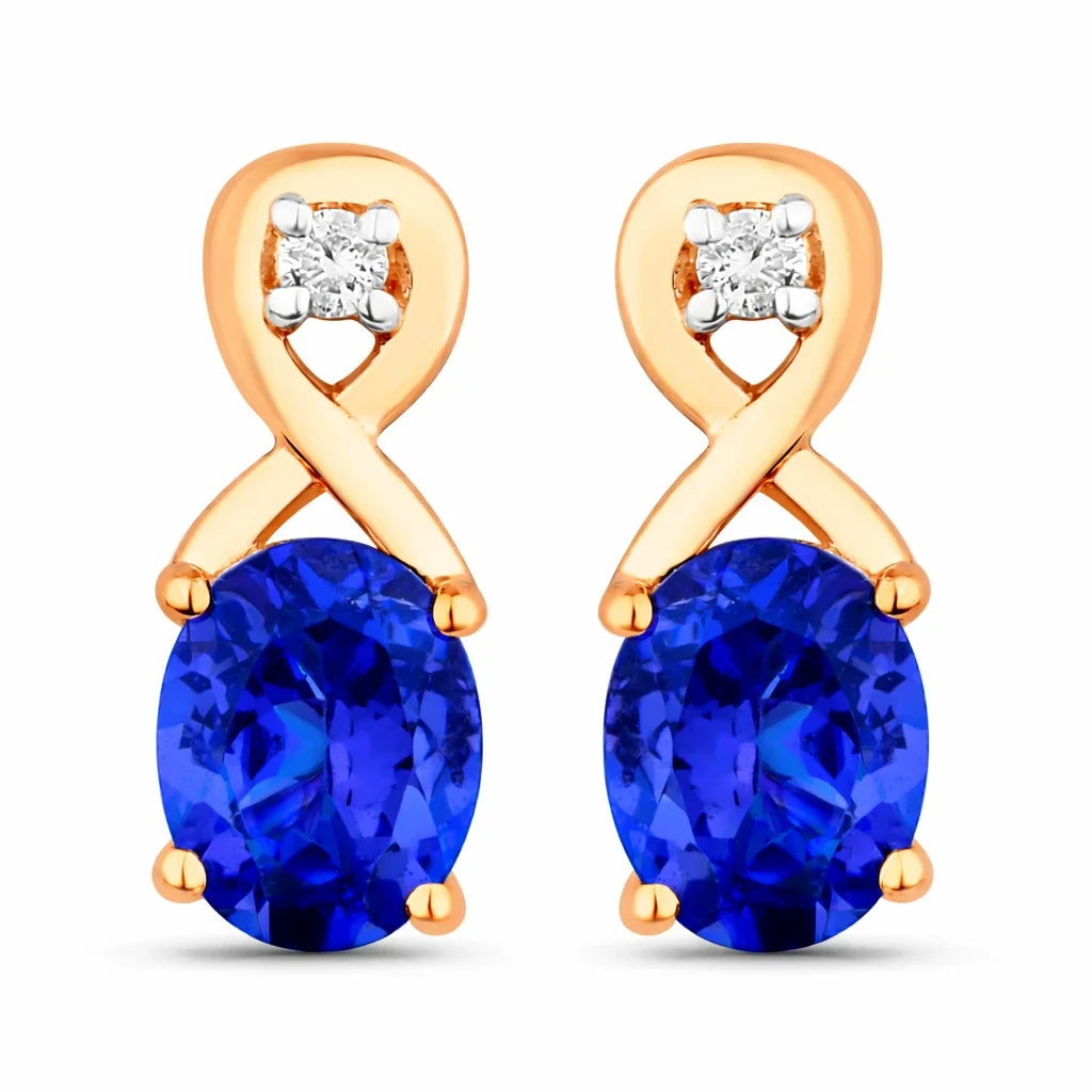 Oval Cut Diamond Accent Petite Drop Earrings
