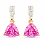 Trillion Cut Diamond Accent Stud Earrings