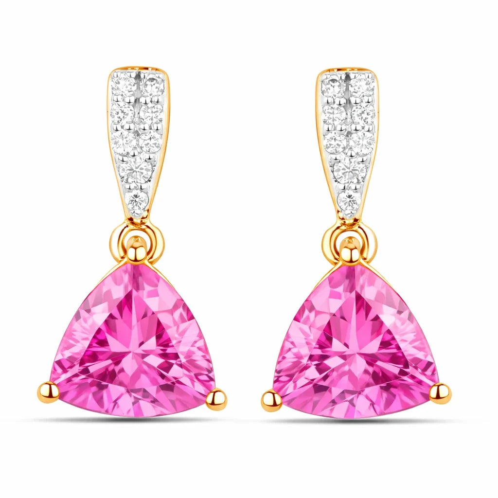 Trillion Cut Diamond Accent Stud Earrings