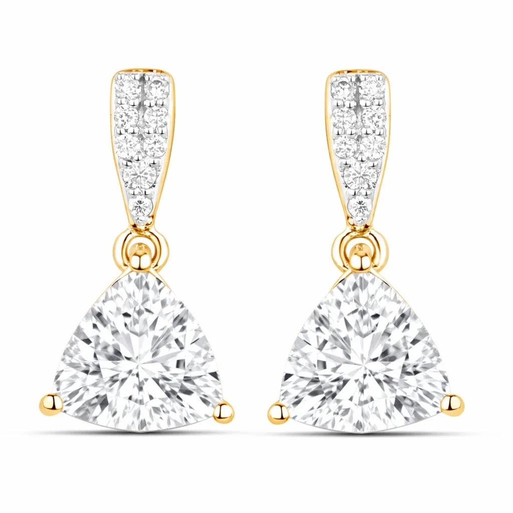 Trillion Cut Diamond Accent Stud Earrings