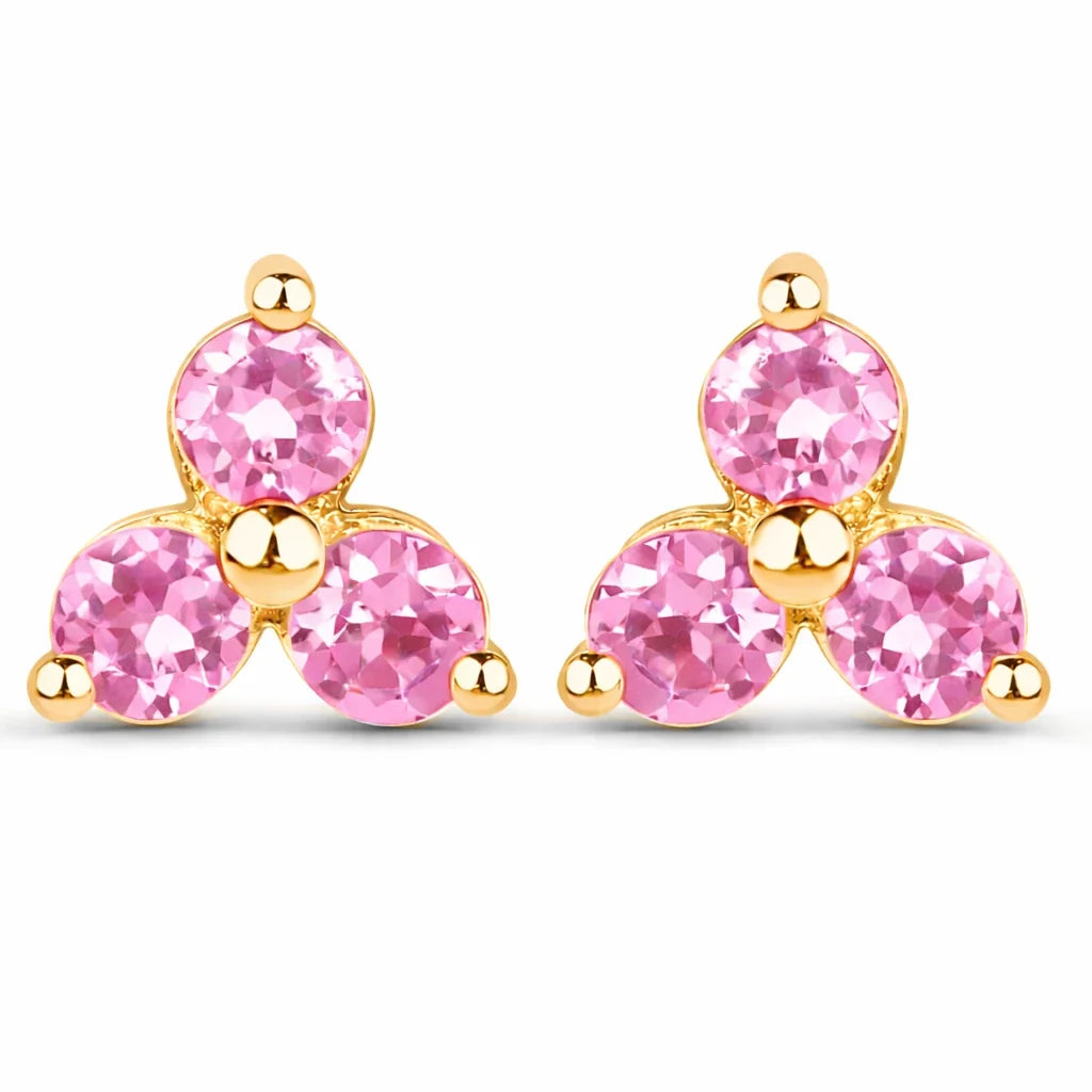 Round Prong Set Amethyst Stud Earrings