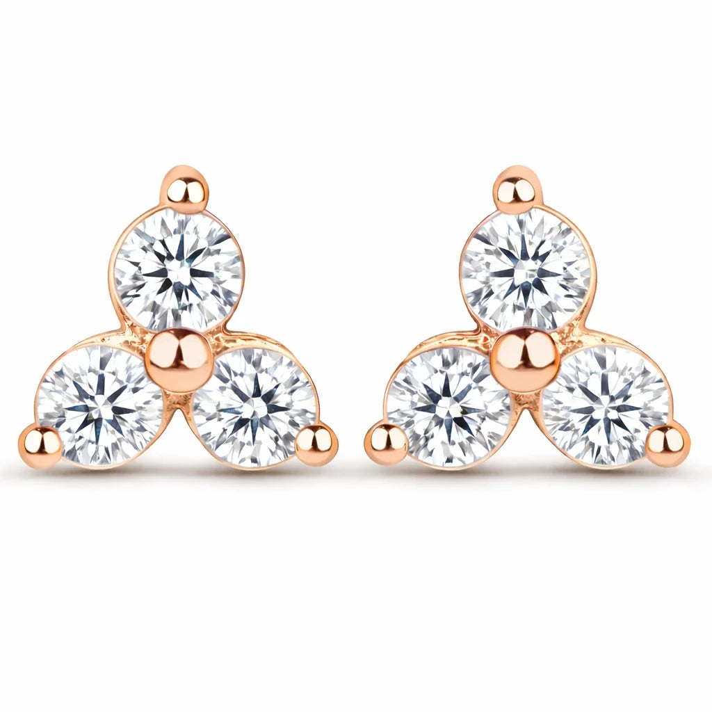 Round Prong Set Amethyst Stud Earrings