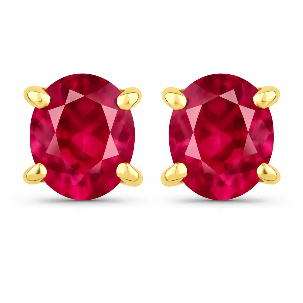 Oval Cut Amethyst Stud Earrings