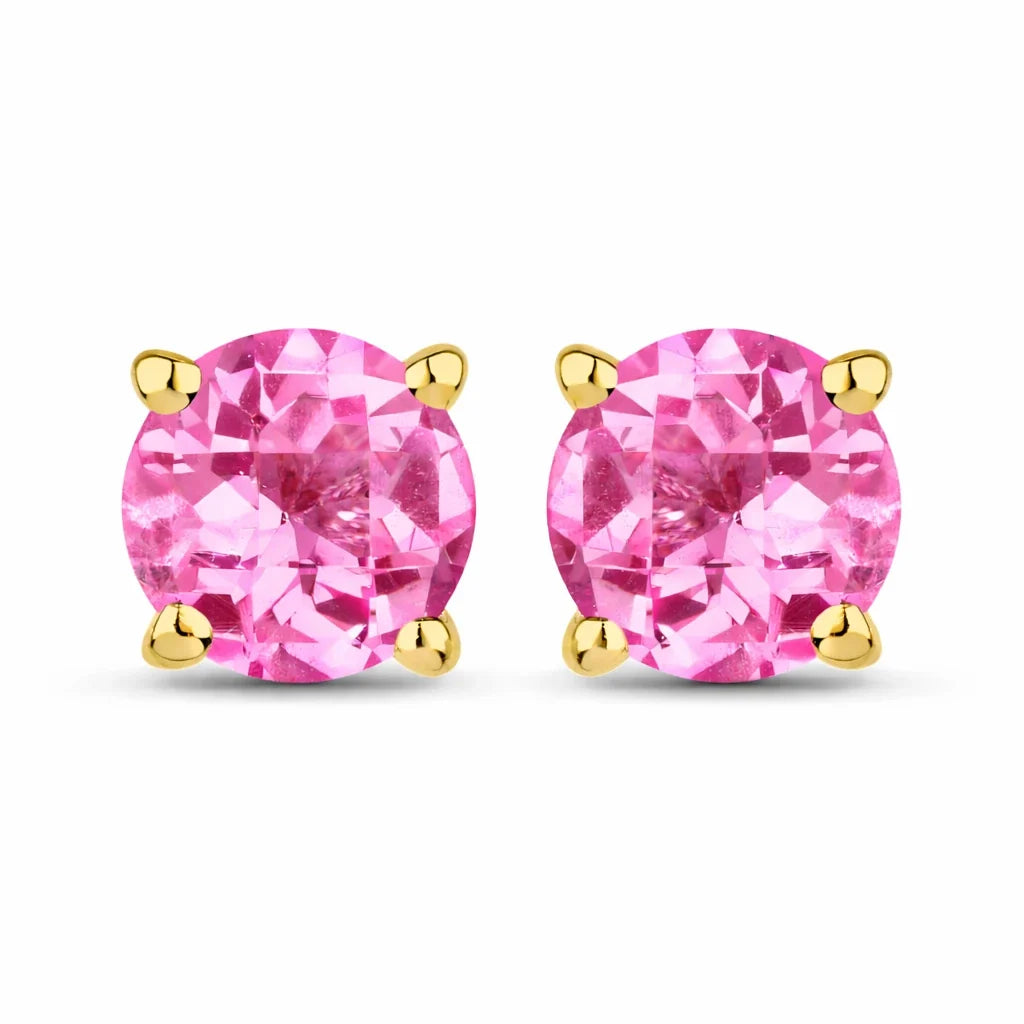 Round Cut Amethyst Stud Earrings