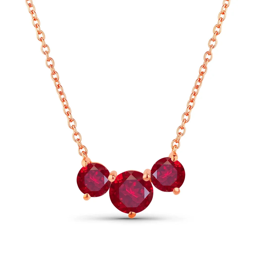 Trinity Round Cut Solitaire Necklace