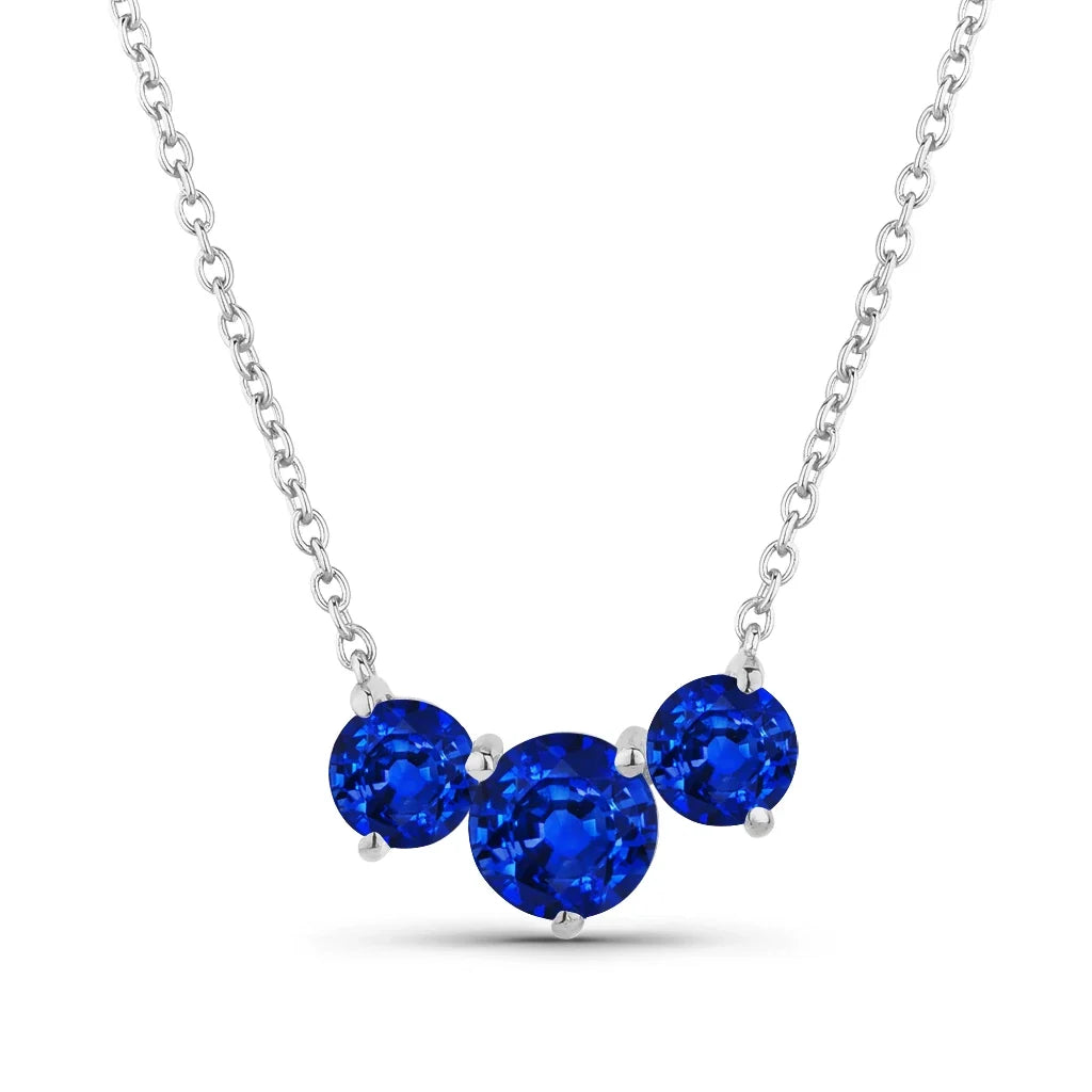 Trinity Round Cut Solitaire Necklace