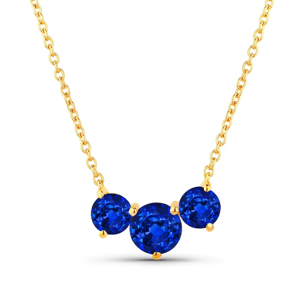 Trinity Round Cut Solitaire Necklace