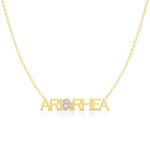 Two Name Necklace with Diamond Accents