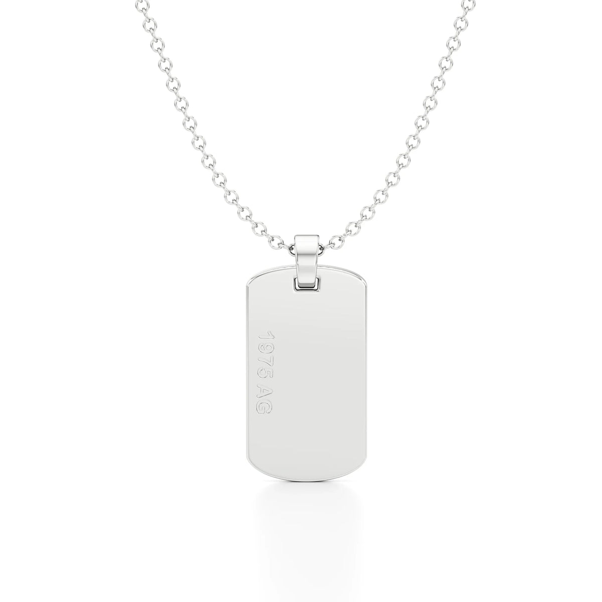 Army Dog Tag Initial Year Necklace