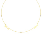 Multi Name Necklace with Diamond Accents