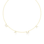 Mama Necklace in Diamond Pavé