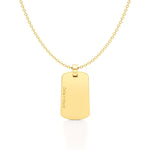 Edgy Army Dog Tag Initial Year Necklace