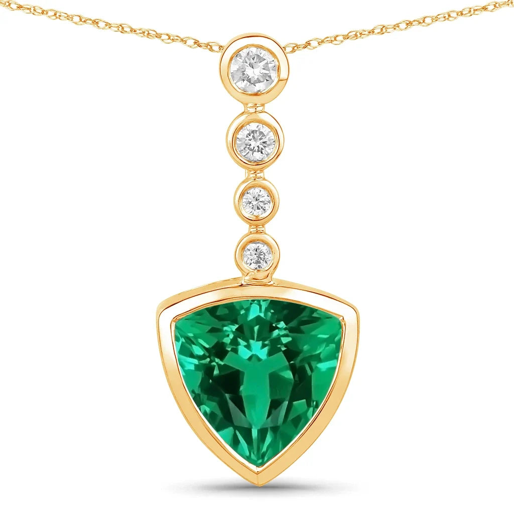 Trillion Cut Diamond Accented Pendant