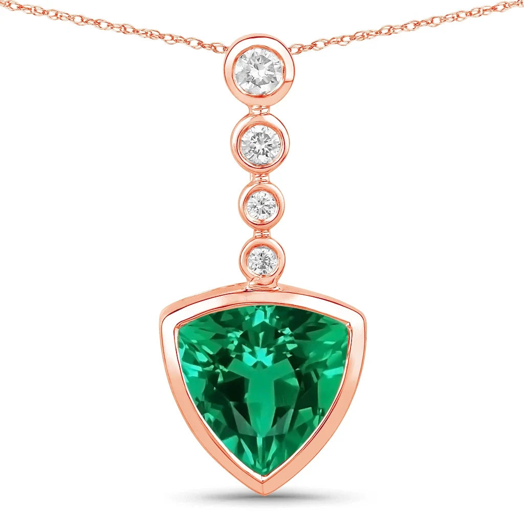 Trillion Cut Diamond Accented Pendant