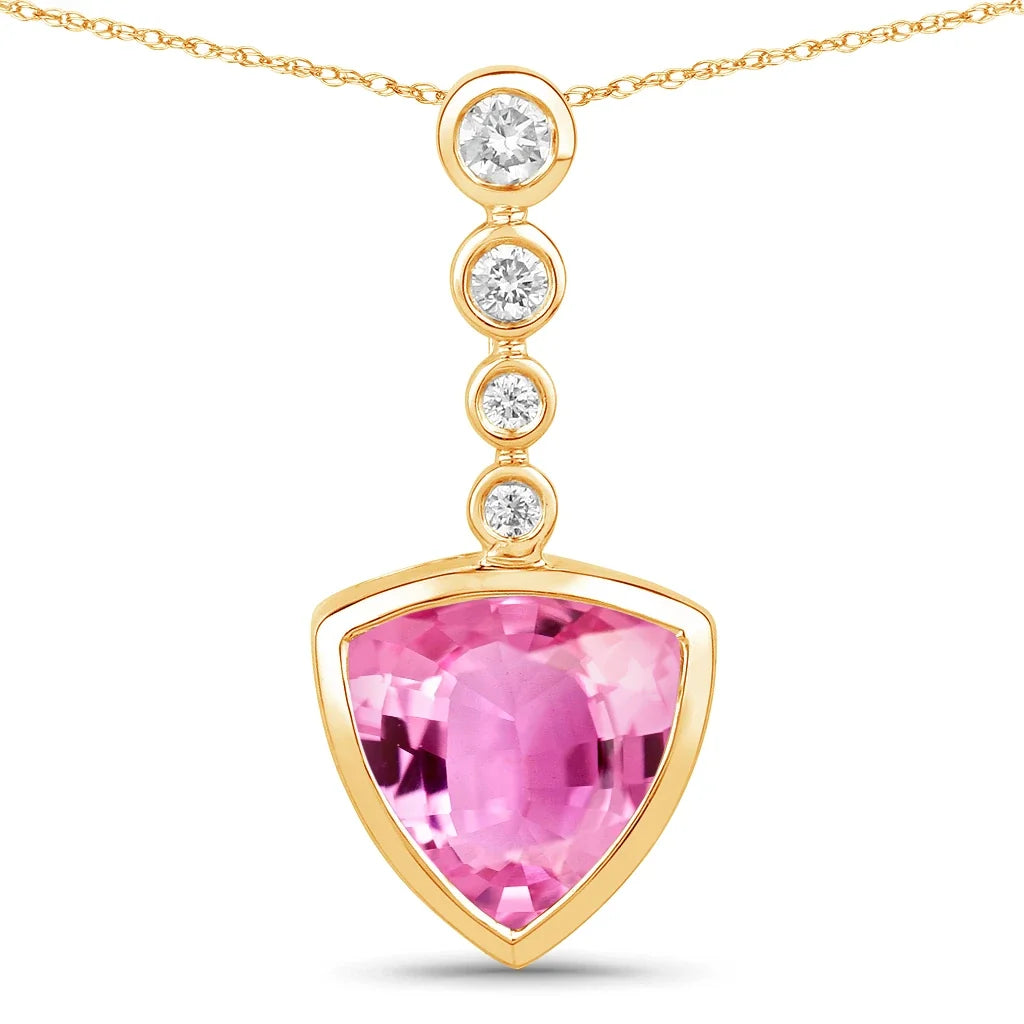 Trillion Cut Diamond Accented Pendant