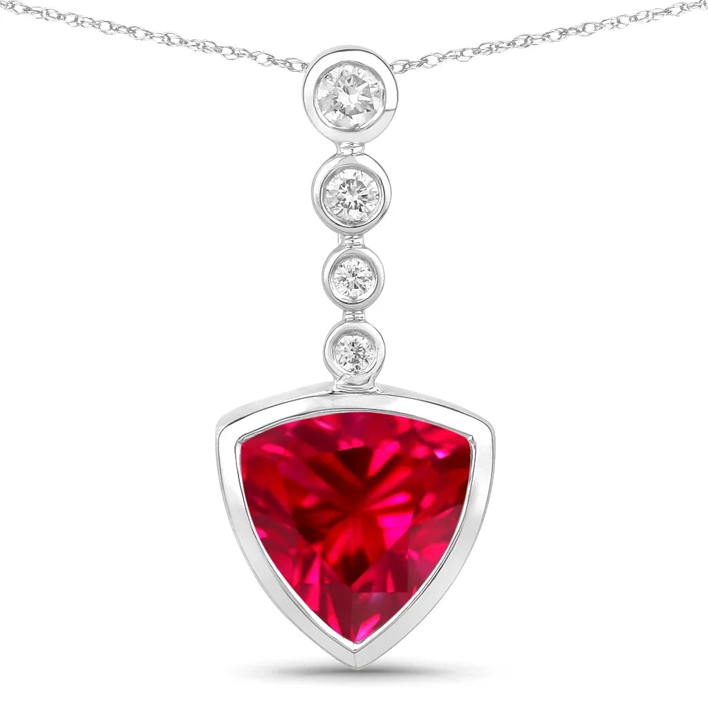 Trillion Cut Diamond Accented Pendant