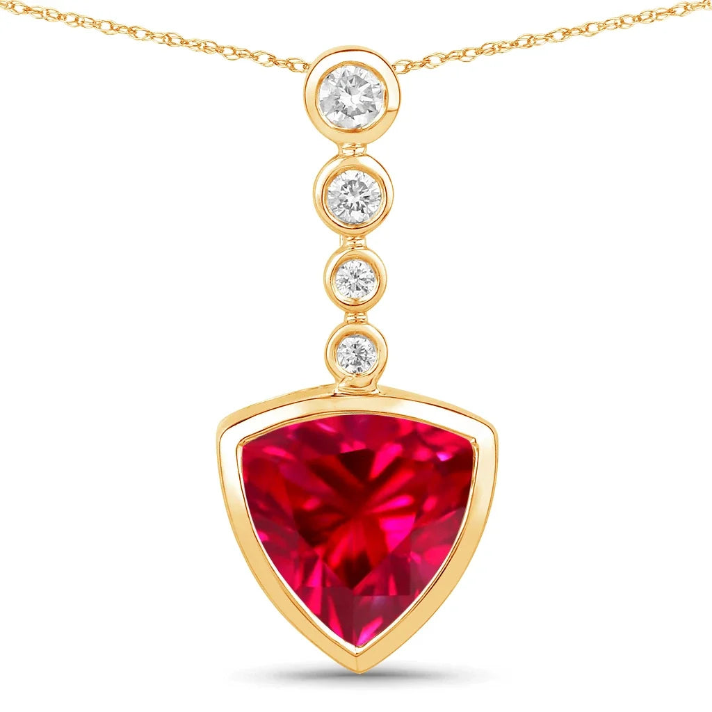 Trillion Cut Diamond Accented Pendant