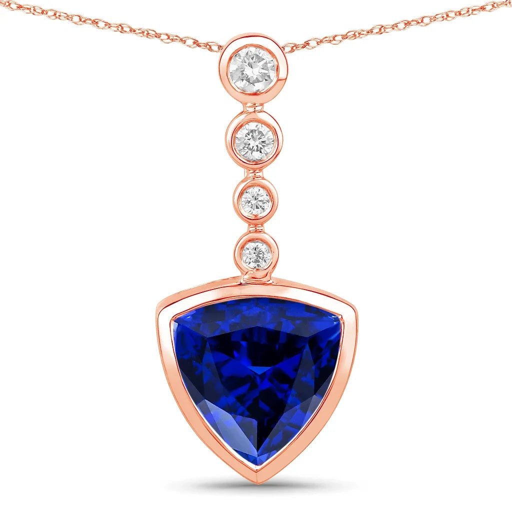 Trillion Cut Diamond Accented Pendant