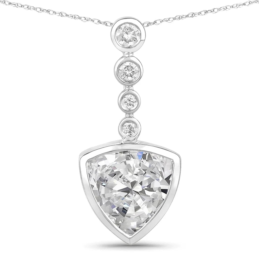 Trillion Cut Diamond Accented Pendant
