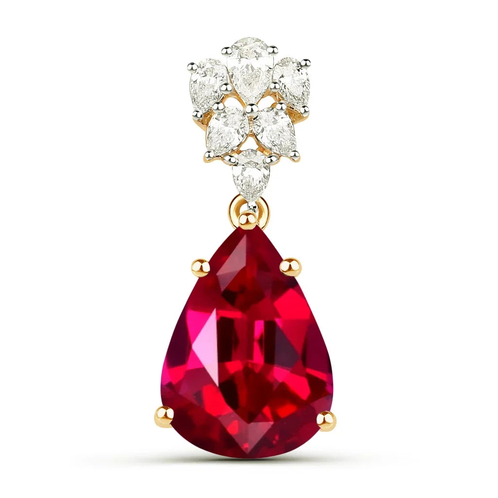 Pear Cut Diamond Accented Cocktail Pendant