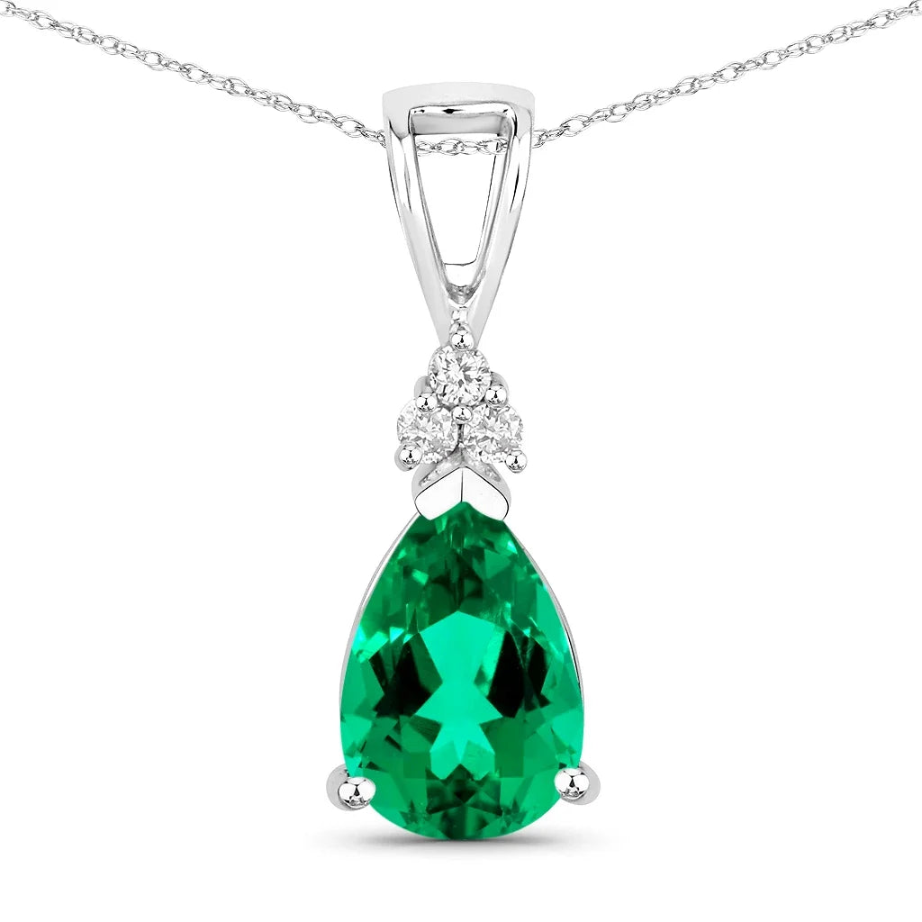 Pear Cut Diamond Accent Pendant