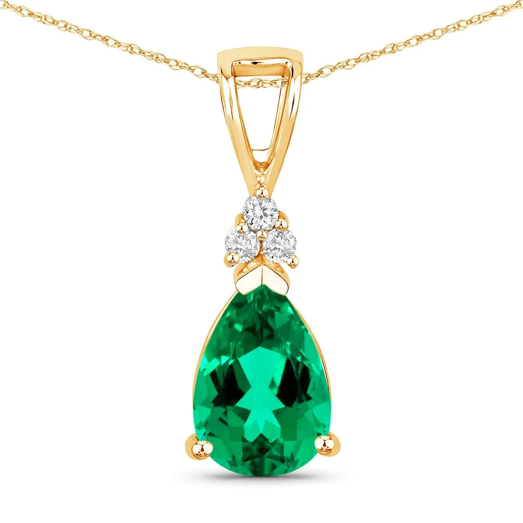 Pear Cut Diamond Accent Pendant