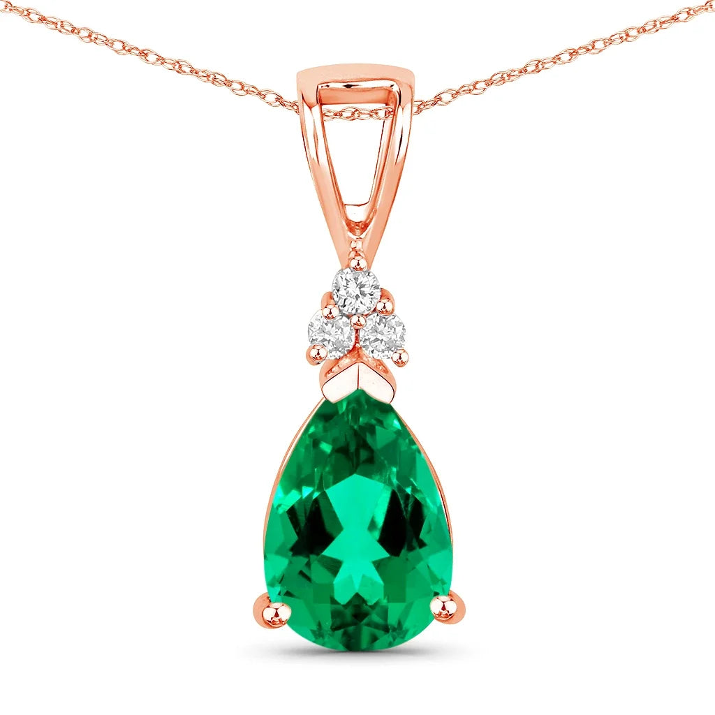 Pear Cut Diamond Accent Pendant