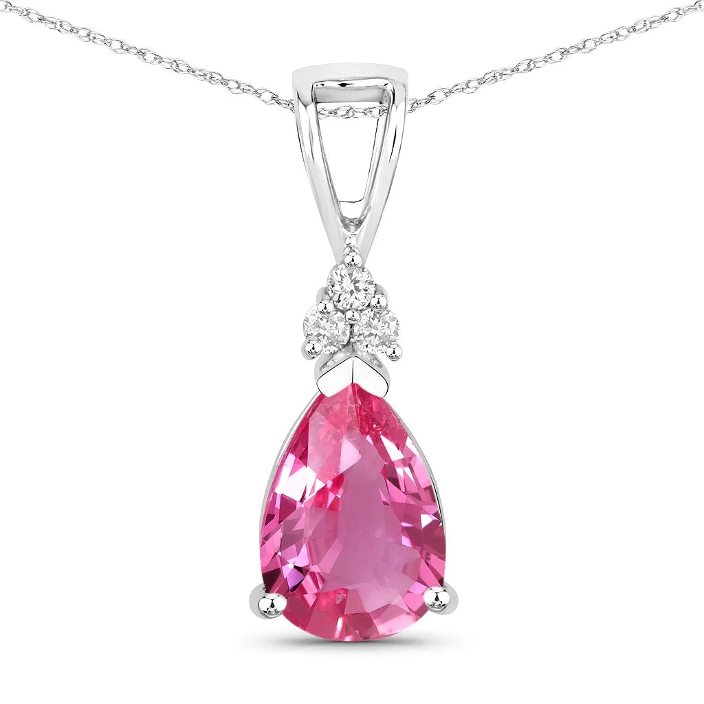 Pear Cut Diamond Accent Pendant