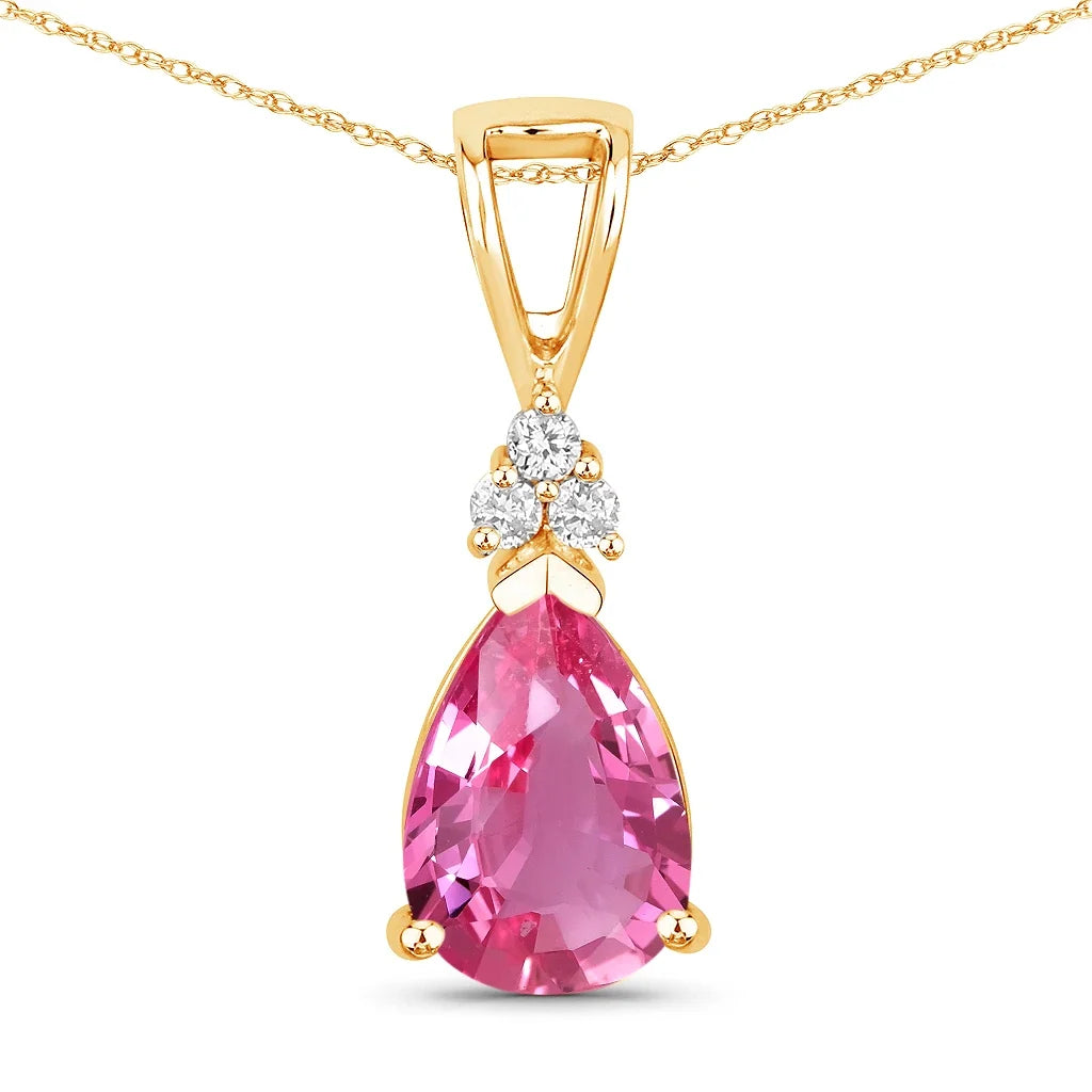 Pear Cut Diamond Accent Pendant