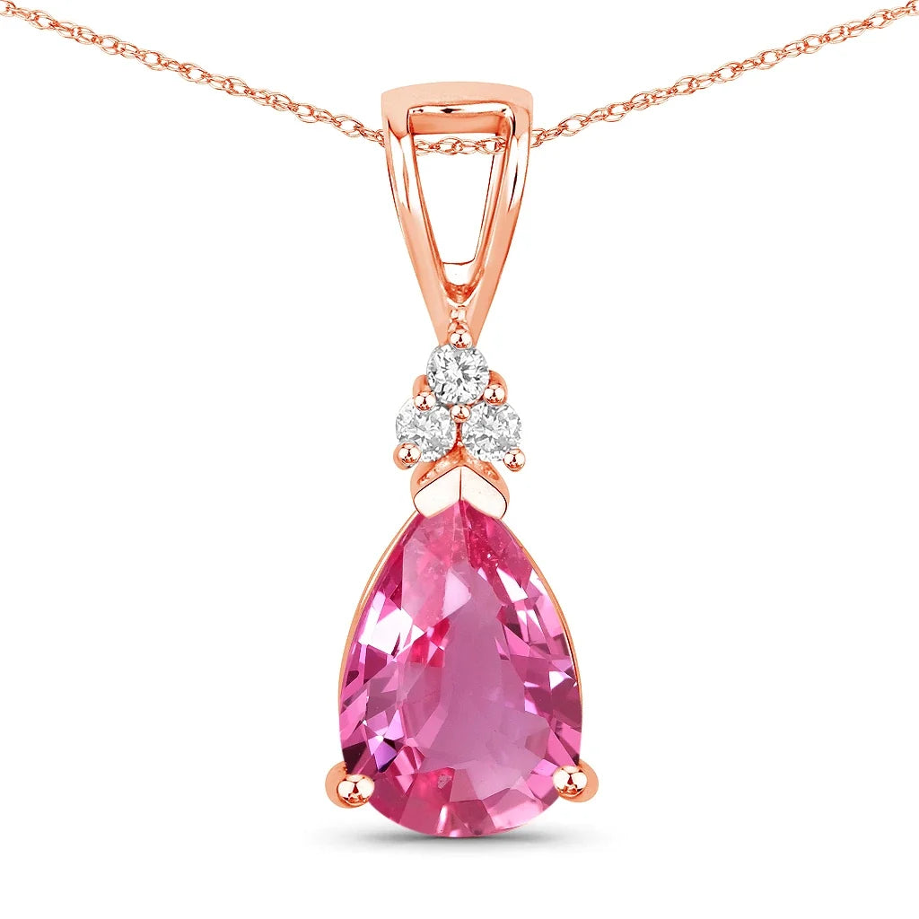 Pear Cut Diamond Accent Pendant