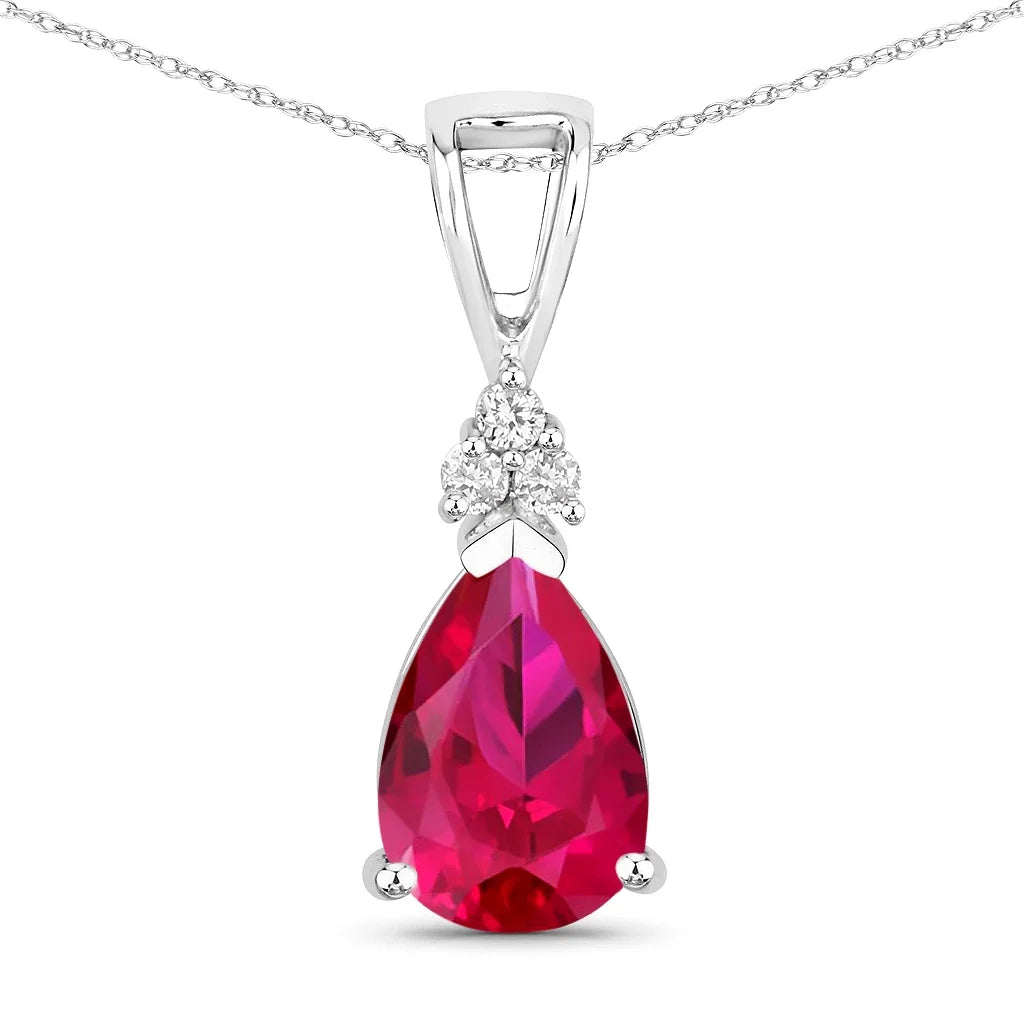 Pear Cut Diamond Accent Pendant