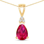 Pear Cut Diamond Accent Pendant