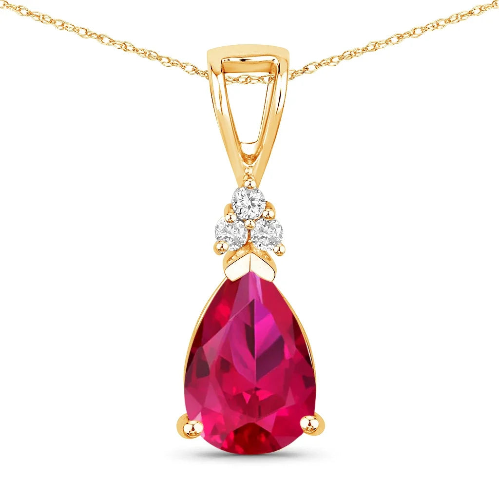 Pear Cut Diamond Accent Pendant
