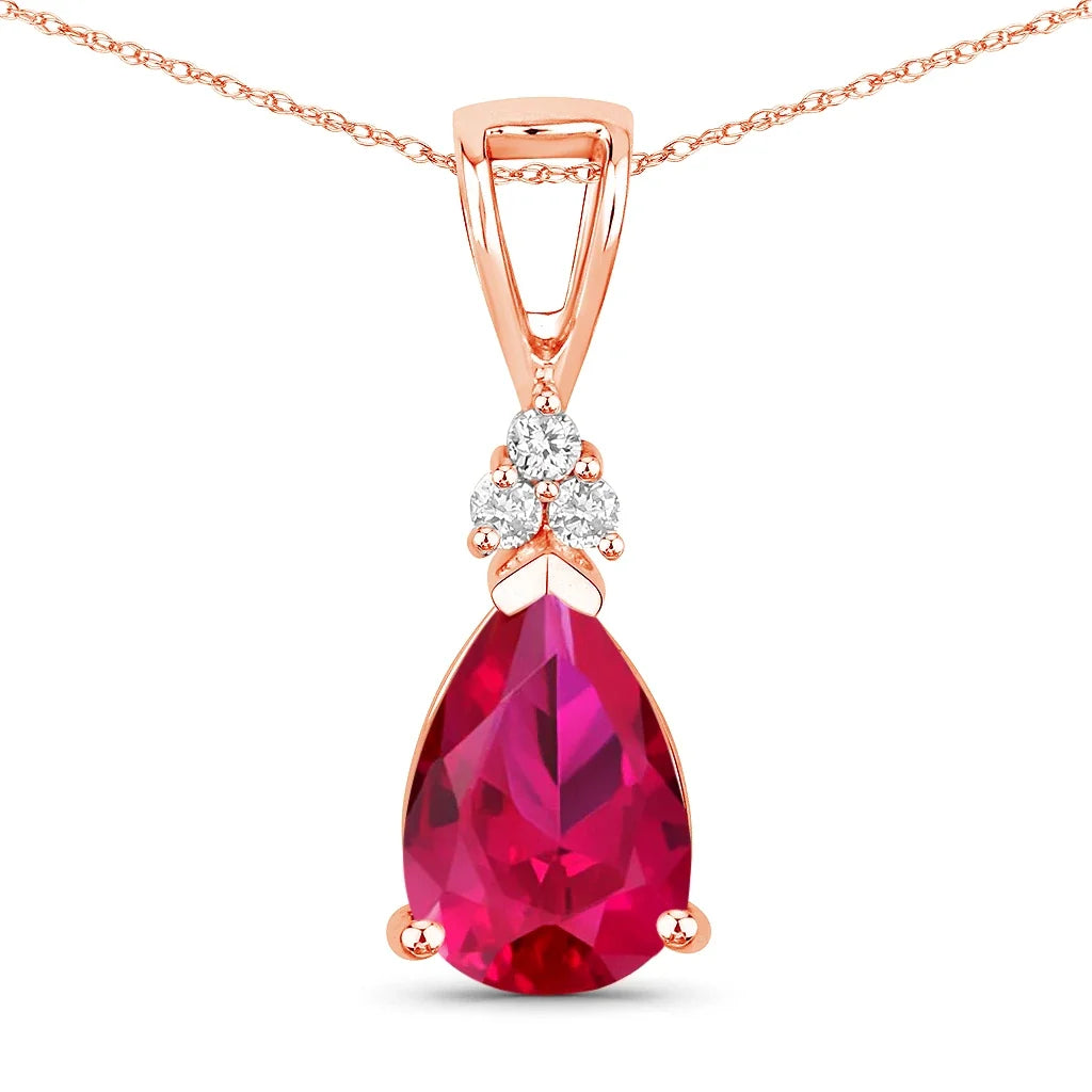 Pear Cut Diamond Accent Pendant