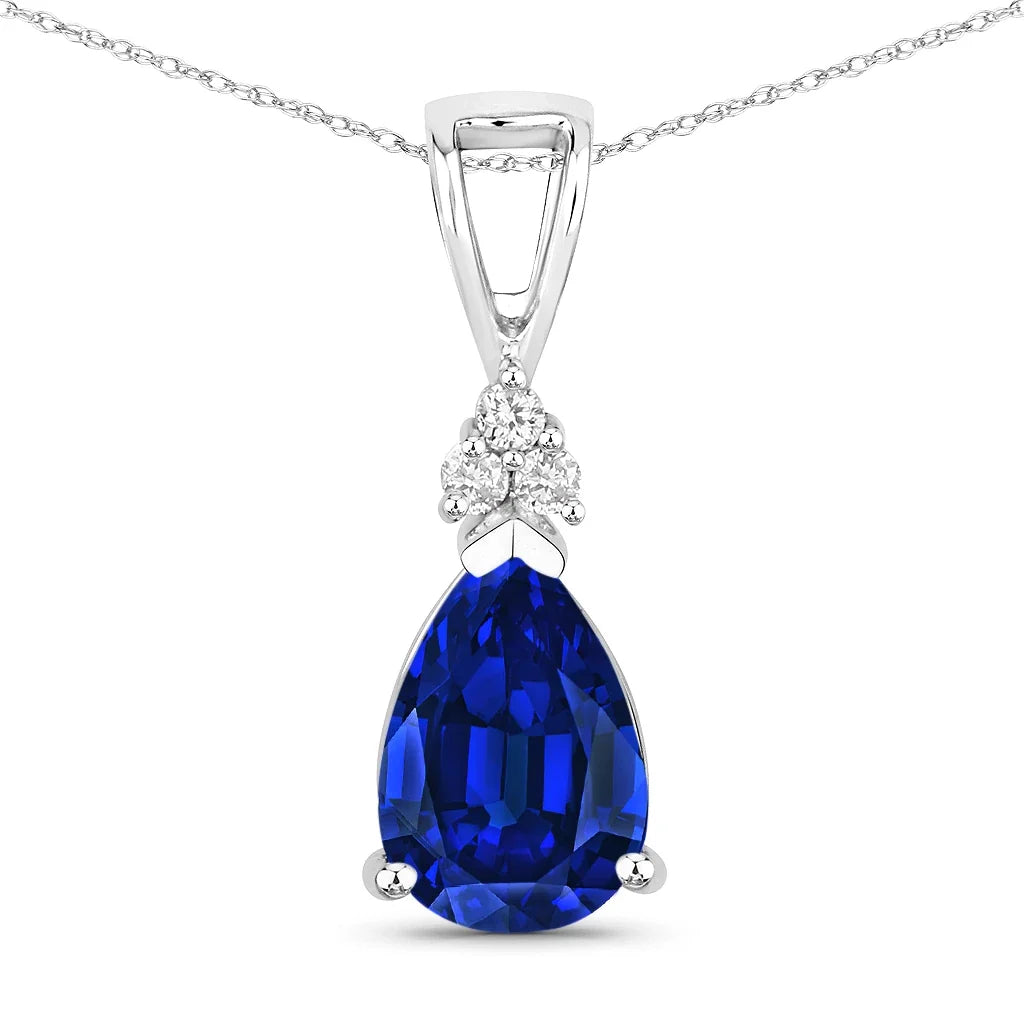 Pear Cut Diamond Accent Pendant