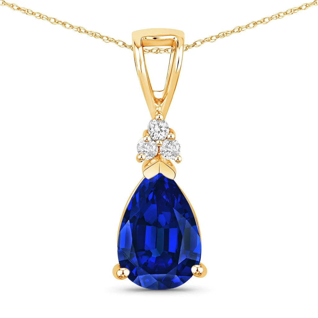 Pear Cut Diamond Accent Pendant