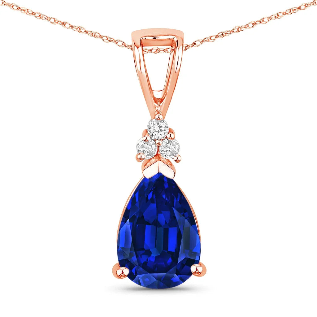 Pear Cut Diamond Accent Pendant