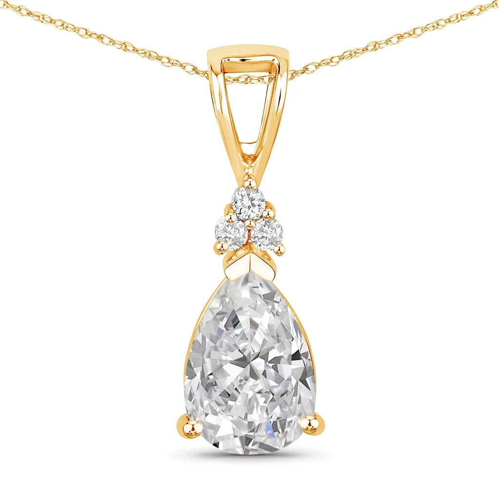 Pear Cut Diamond Accent Pendant