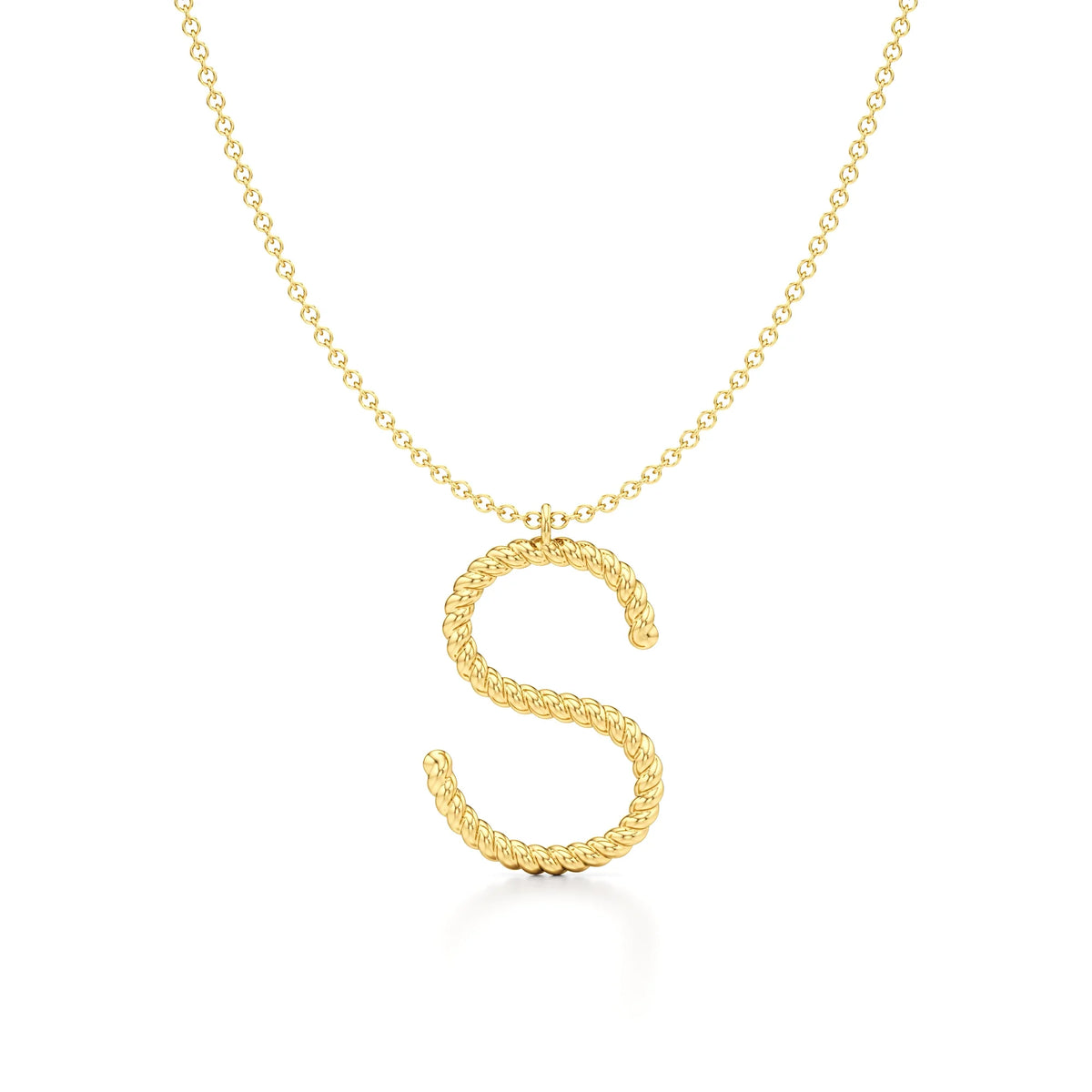 Twisted Statement Initial Necklace