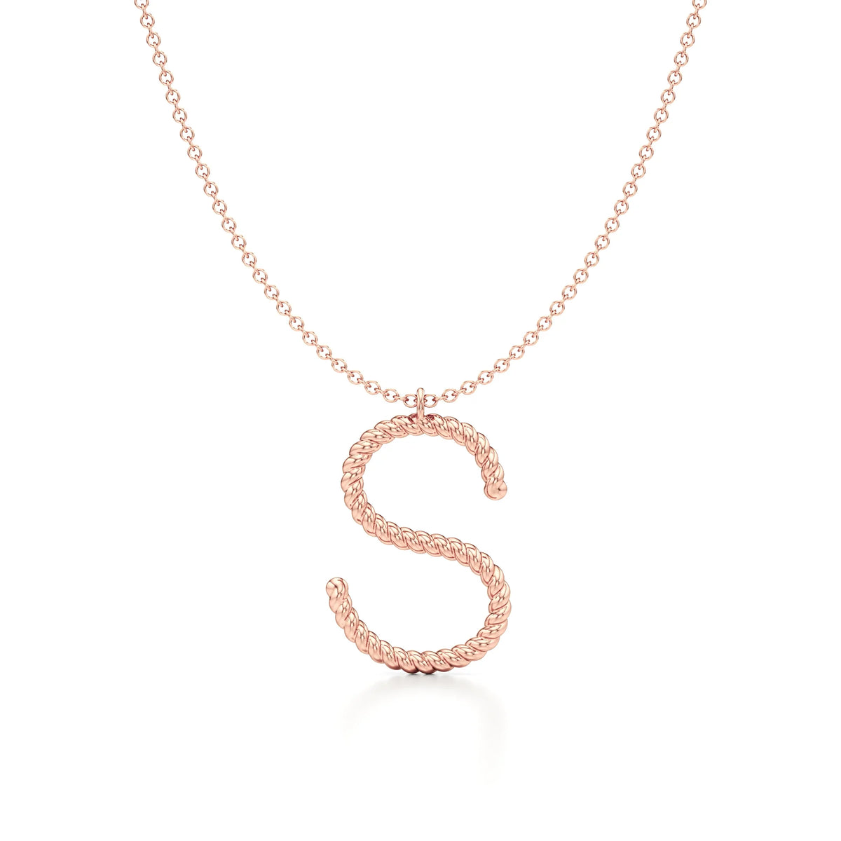 Twisted Statement Initial Necklace